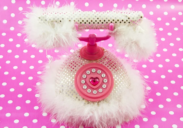 Princess pink royal phone — Stock Photo, Image