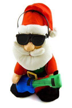 Santa's rock and roll clipart