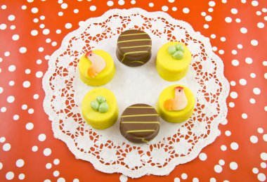 Easter cake cups clipart