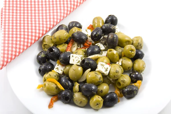 Platta med oliver — Stockfoto