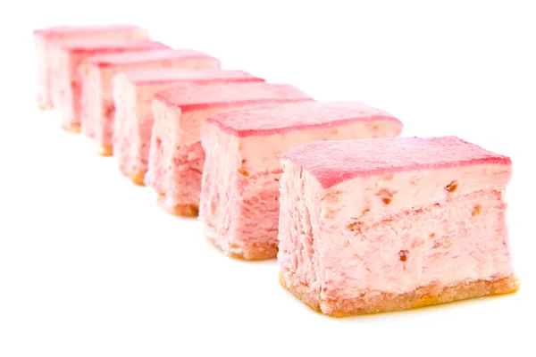 Солодкий пиріг рожевий — стокове фото