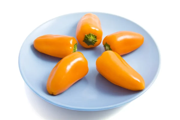Čerstvé oranžové papriky — Stock fotografie