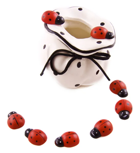 Spotted ladybug bag — Stock Photo, Image
