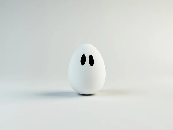 Imagem tridimensional de um ovo animado — Fotografia de Stock