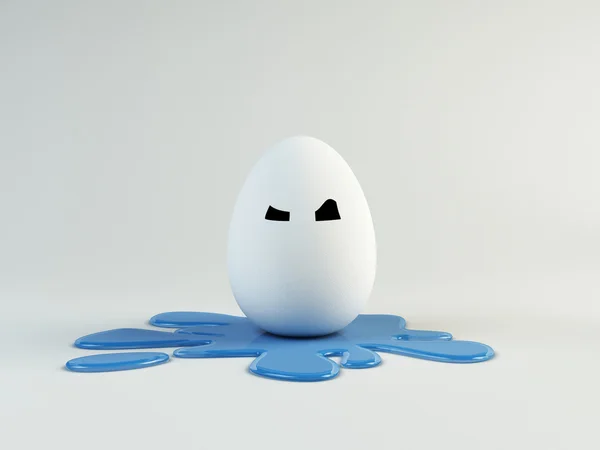 Three dimensional image of an animated egg — Stock Photo, Image