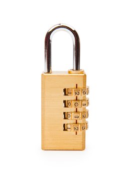 Combination padlock clipart