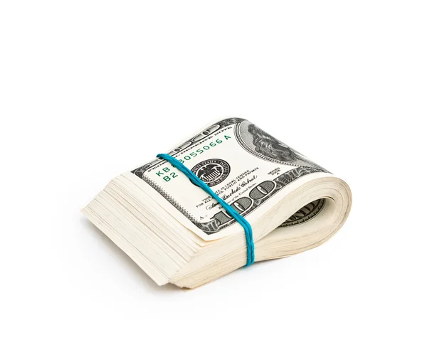 Folded hundred dollar — Stock Photo, Image