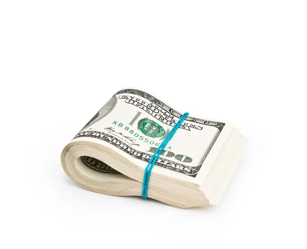 Folded hundred dollar — Stock Photo, Image
