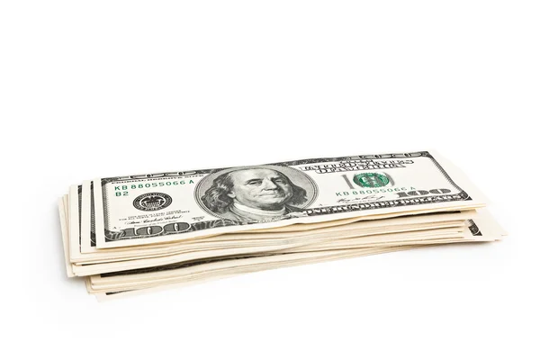 Stack of one hundred dollars — Stock Photo, Image