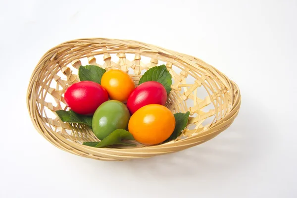 stock image Easter eggs in basket