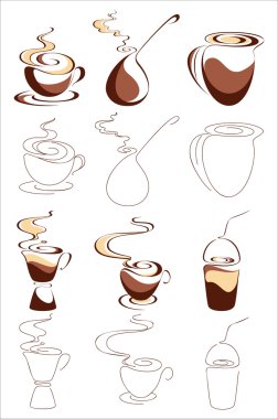 Coffee set clipart