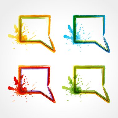 Colorful speech bubbles clipart