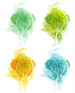 Four seasons clipart