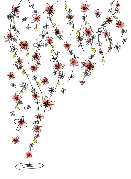 Romantische zarte Blume Hintergrund — Stockvektor
