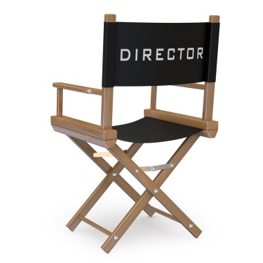 Film director's chair back view clipart