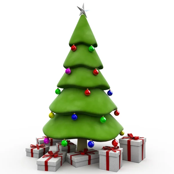 3D-kerstboom — Stockfoto
