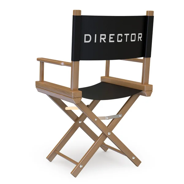 Film director's chair back view — Stock Photo, Image