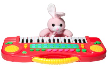 synthesizer ile pembe tavşan