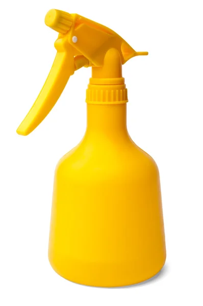 Желтый пластиковый распылитель — стоковое фото