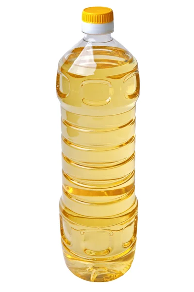 Liter bottle of vegetable oil — Stock Photo, Image