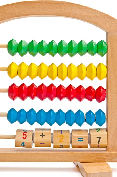 Kinder abacus met kleur en digitale elementen — Stockfoto