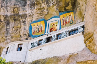 Uspenskiy monastery in Crimea near Bakhchisarai clipart