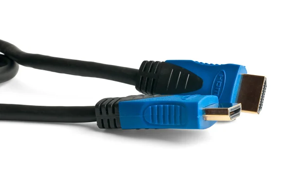 Conectores HDMI azuis — Fotografia de Stock