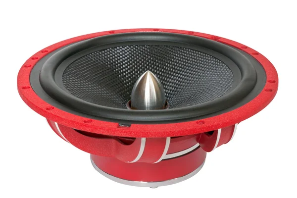 Duży czerwony głośnik — Zdjęcie stockowe