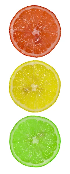 Traffic-light van segmenten voor lemon — Stockfoto