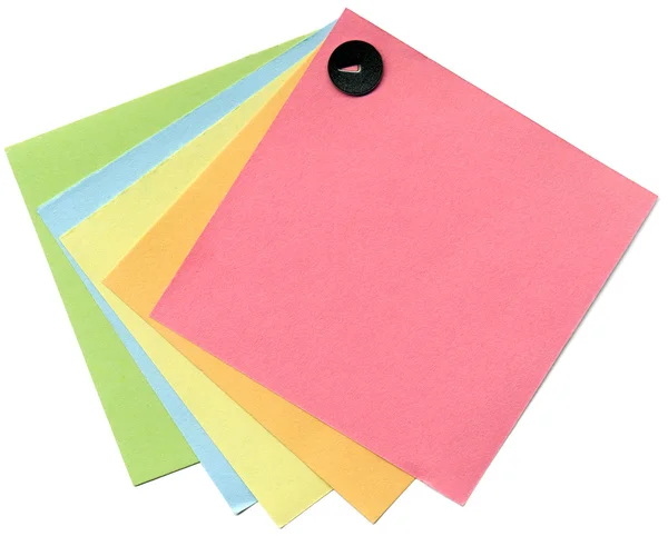 Vários adesivos de cor pinned pushpin — Fotografia de Stock