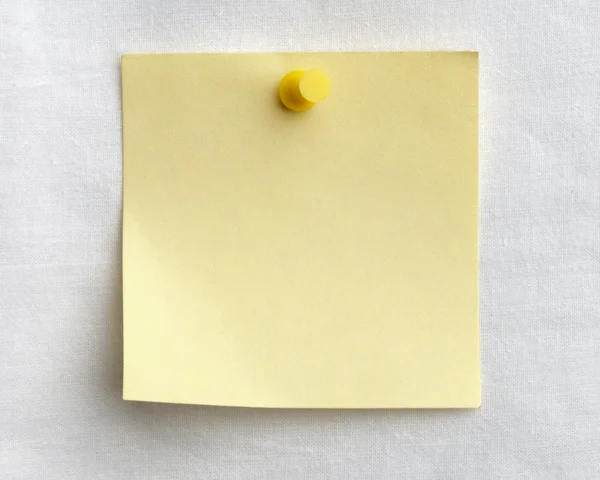 stock image Yellow note with yellow pin