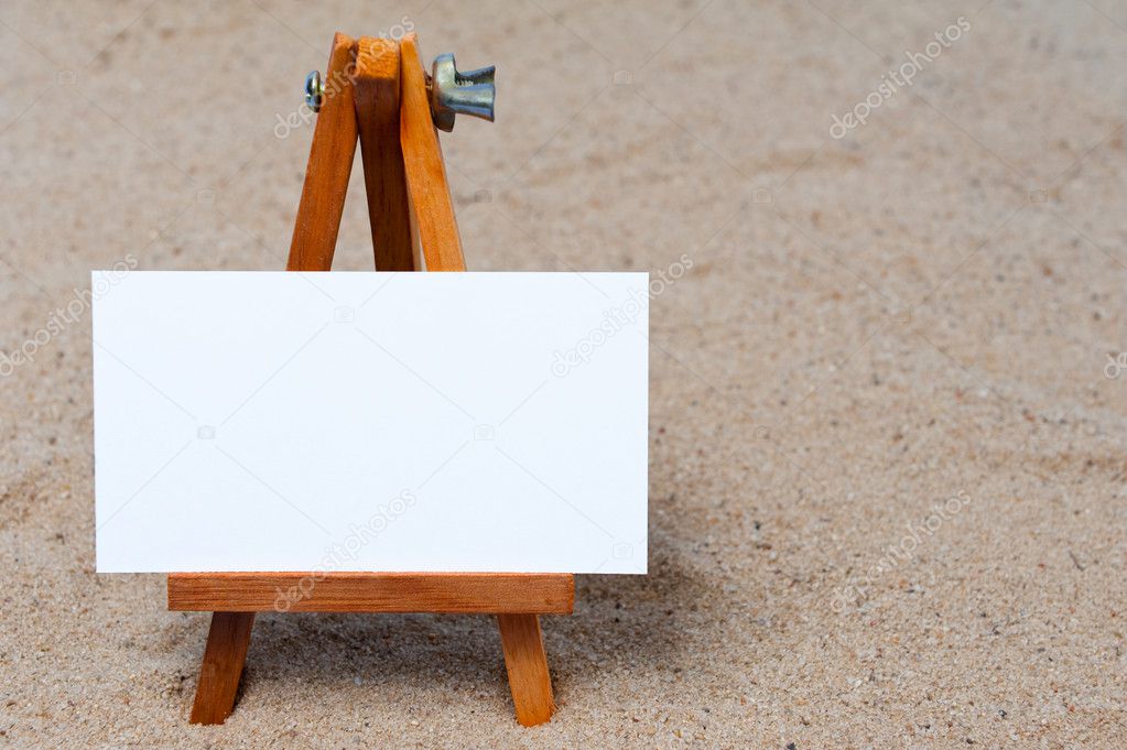 Easel in the sand