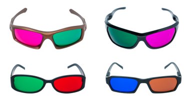 Set of 3d glasses clipart