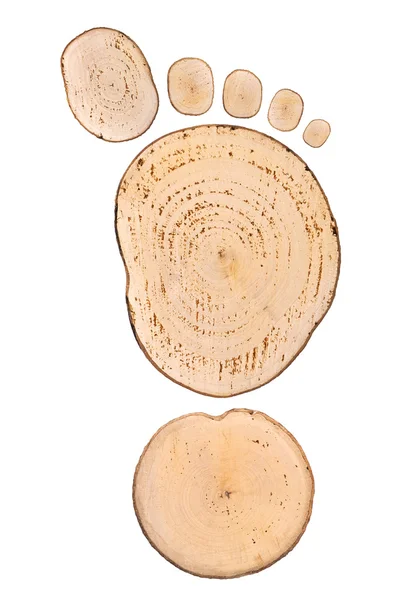 Footprint from cross sections — Stock Photo, Image