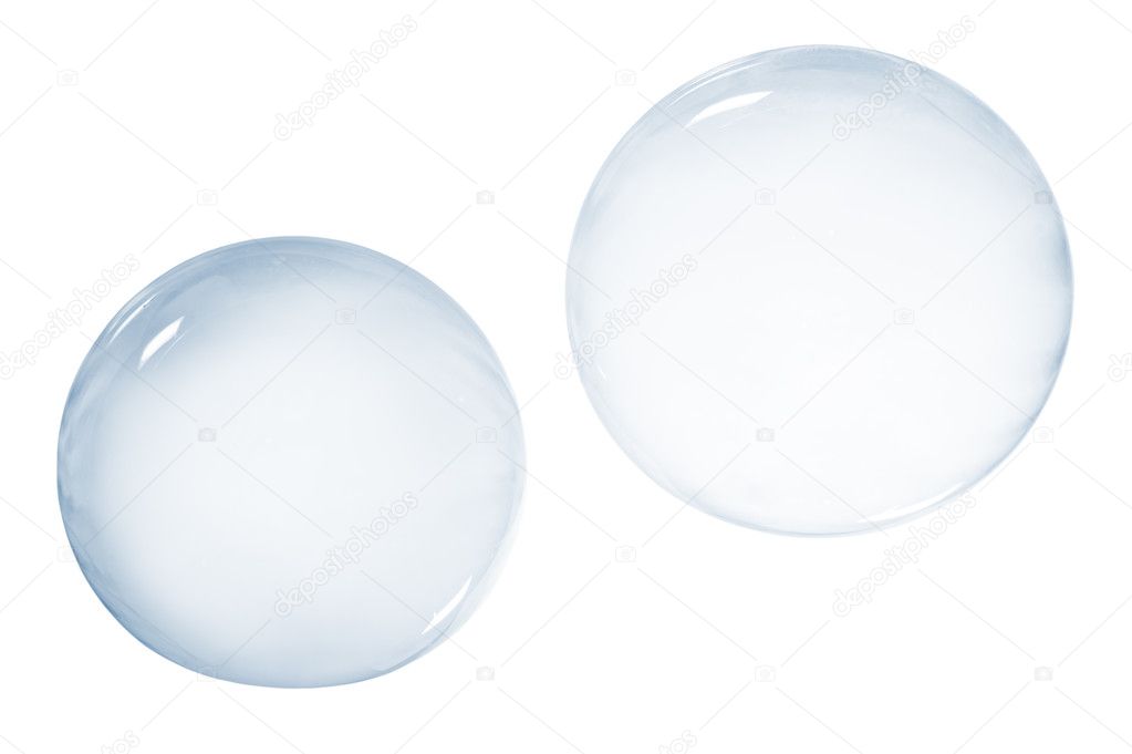 Two soap bubbles