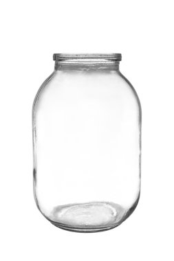 Empty glass jar clipart