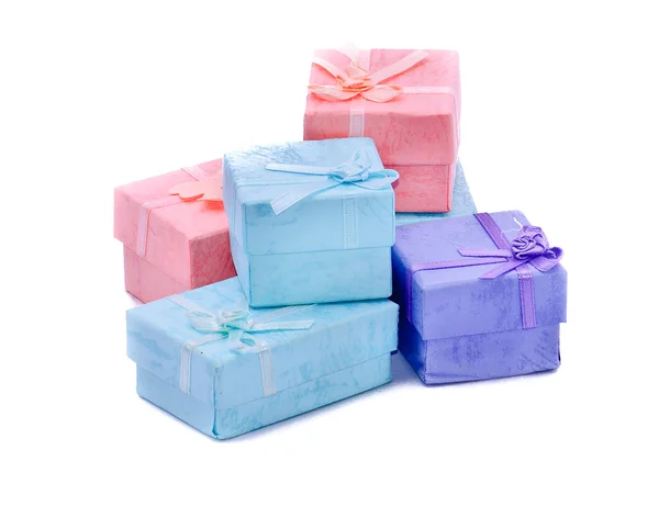 Kleine Geschenkboxen für Schmuck — Stockfoto