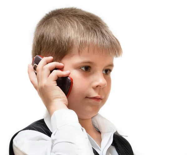 A boy with a cell phone — Stock Photo, Image
