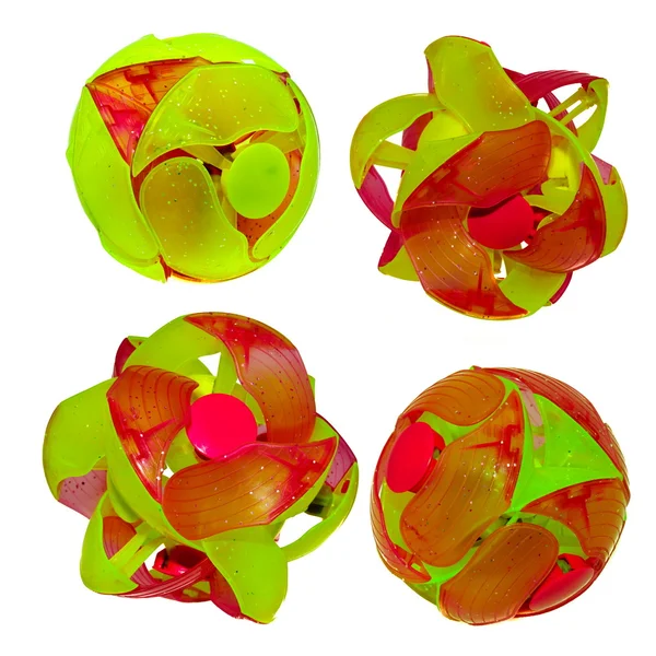 Пластиковый игрушечный мяч — стоковое фото