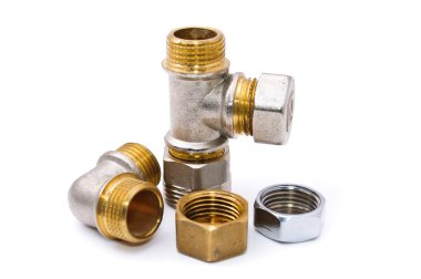 Metal plumbing fittings clipart