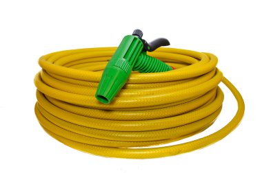 Hose for watering the garden with the spray clipart