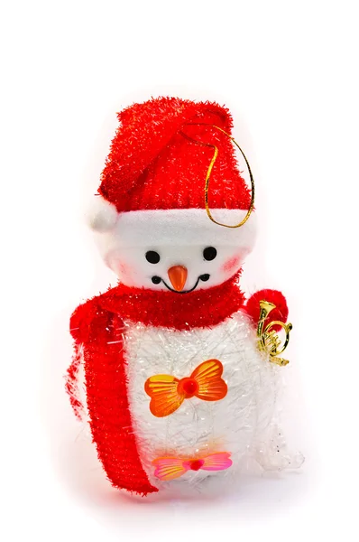 Christmas speelgoed sneeuwpop — Stockfoto