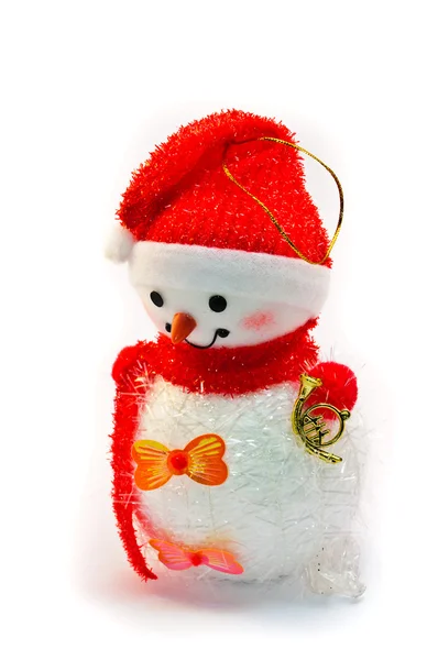 Christmas speelgoed sneeuwpop — Stockfoto
