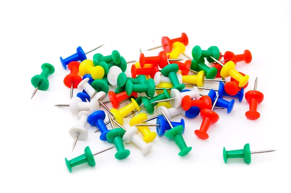 Kolorowe plastikowe kołki — Zdjęcie stockowe
