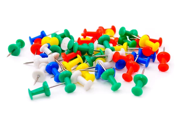 Kolorowe plastikowe kołki — Zdjęcie stockowe