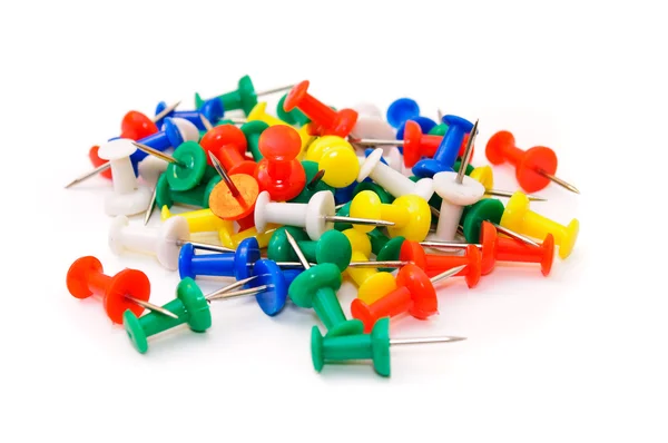 Pinos de plástico coloridos — Fotografia de Stock
