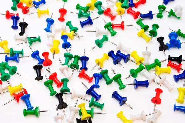 Colored plastic pins — Stock fotografie