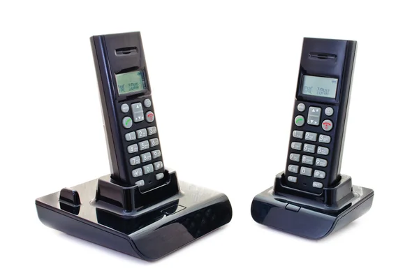 Teléfonos inalámbricos negros — Foto de Stock