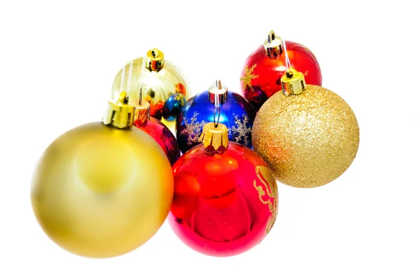 異なる色でクリスマスの装飾 — ストック写真