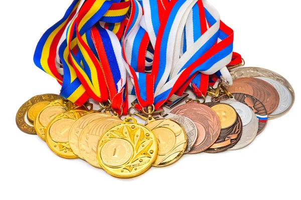 Sports Medal of the Russian Federation. Isolated on white backgr — Stock Photo, Image